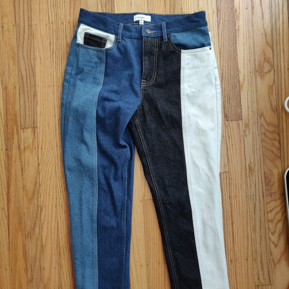 Daya by Zendsya colorblock jeans, medium